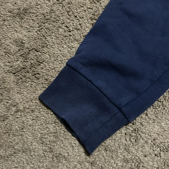 EUC Champion Brand Sweats-Men’s Sz S-Cotton Blend-Navy/Yellow-Drawstring Waist - Picture 5 of 14